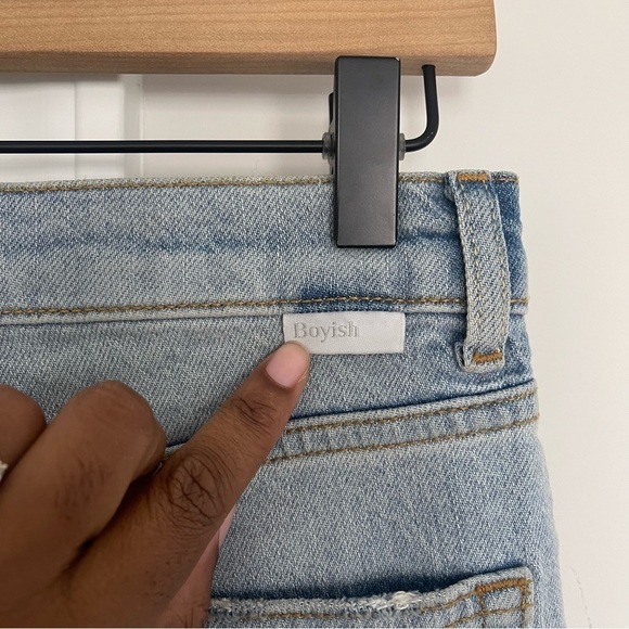 BOYISH The Brady in La Porta High Rise Crop Flare Jeans Stretch Comfy - Picture 6 of 9